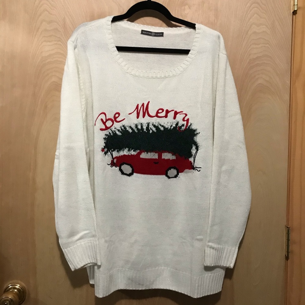 Signature Collection Red Truck Christmas Sweater Size 3XL